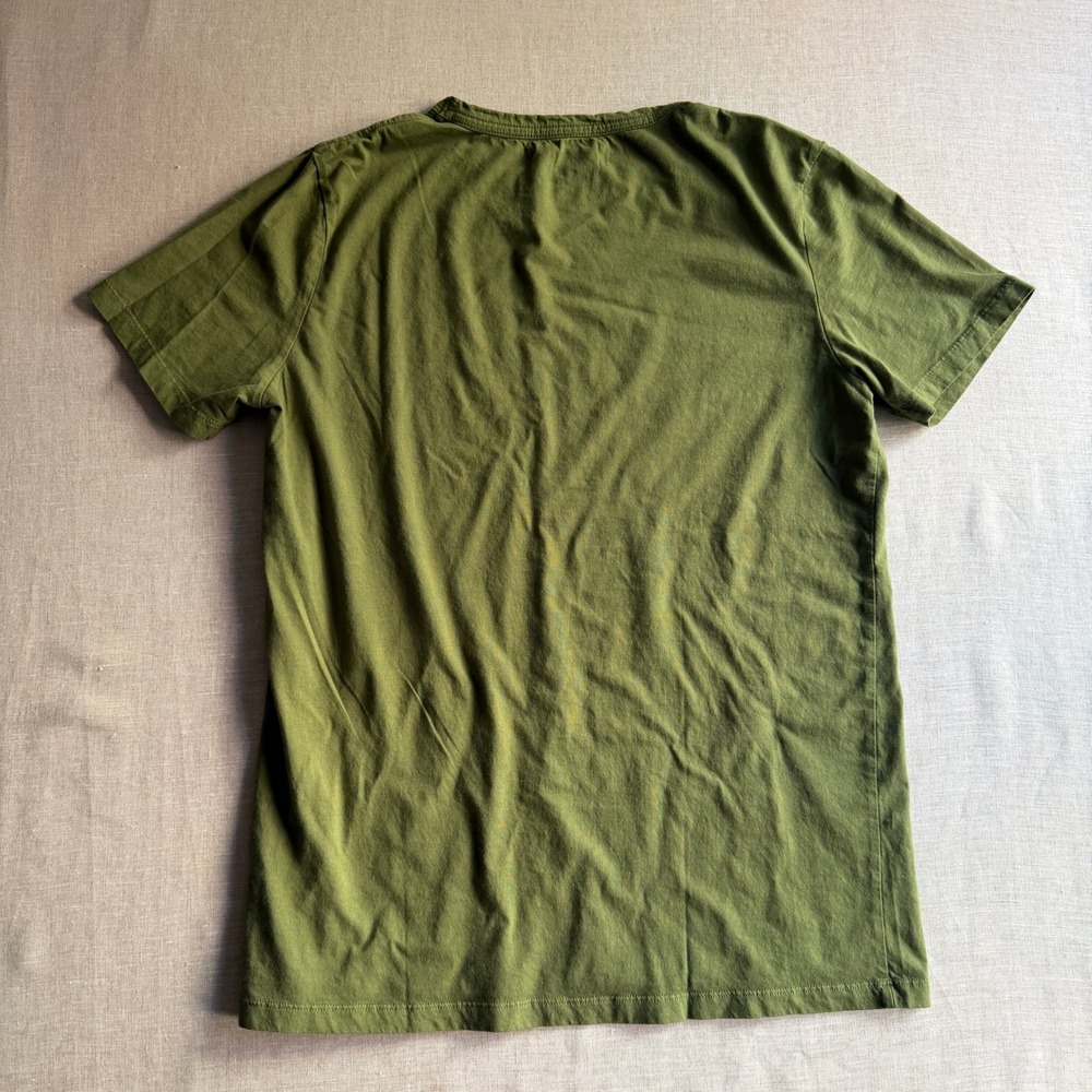 Imperfects T-Shirt Short Sleeve Olive Green Organic Cotton Gorpcore M Handmade